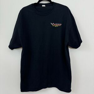 Corvette Racing Men's Short Sleeve Black Cotton Graphic T-shirt Size L